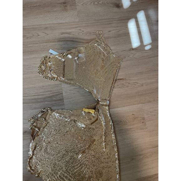 Bronx and Banco Xenia One Shoulder Dress in Gold XS - Picture 5 of 11